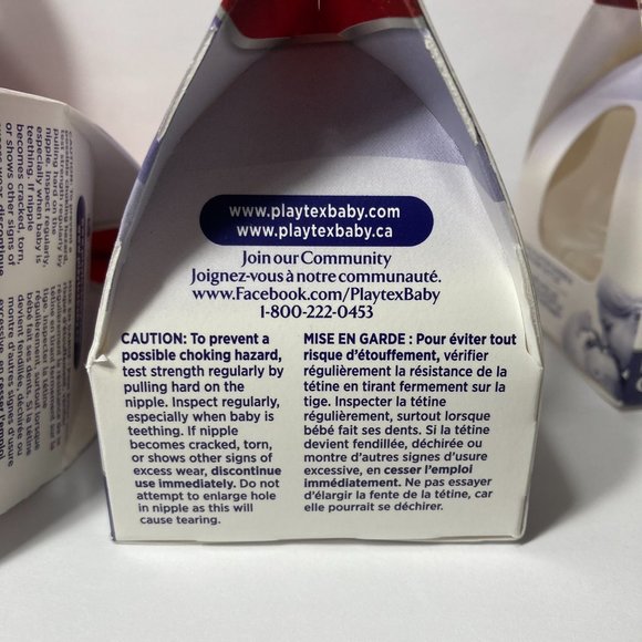 Playtex NaturaLatch Slow Flow Silicone Nipples Baby Bottle 0-3M+ (4) 2 Packs - Picture 11 of 15